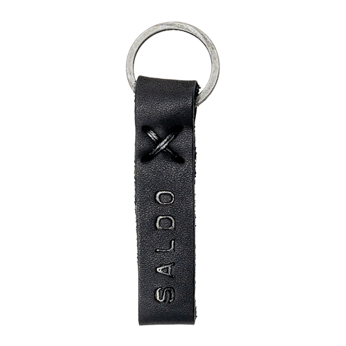 SALDO Black Leather Key Chain