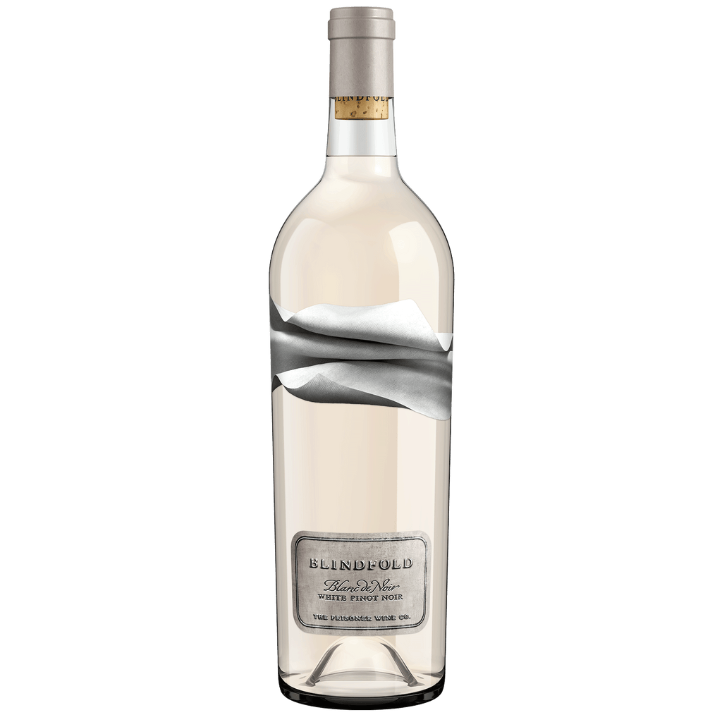 A bottle of Blindfold White Pinot Noir on a blank background