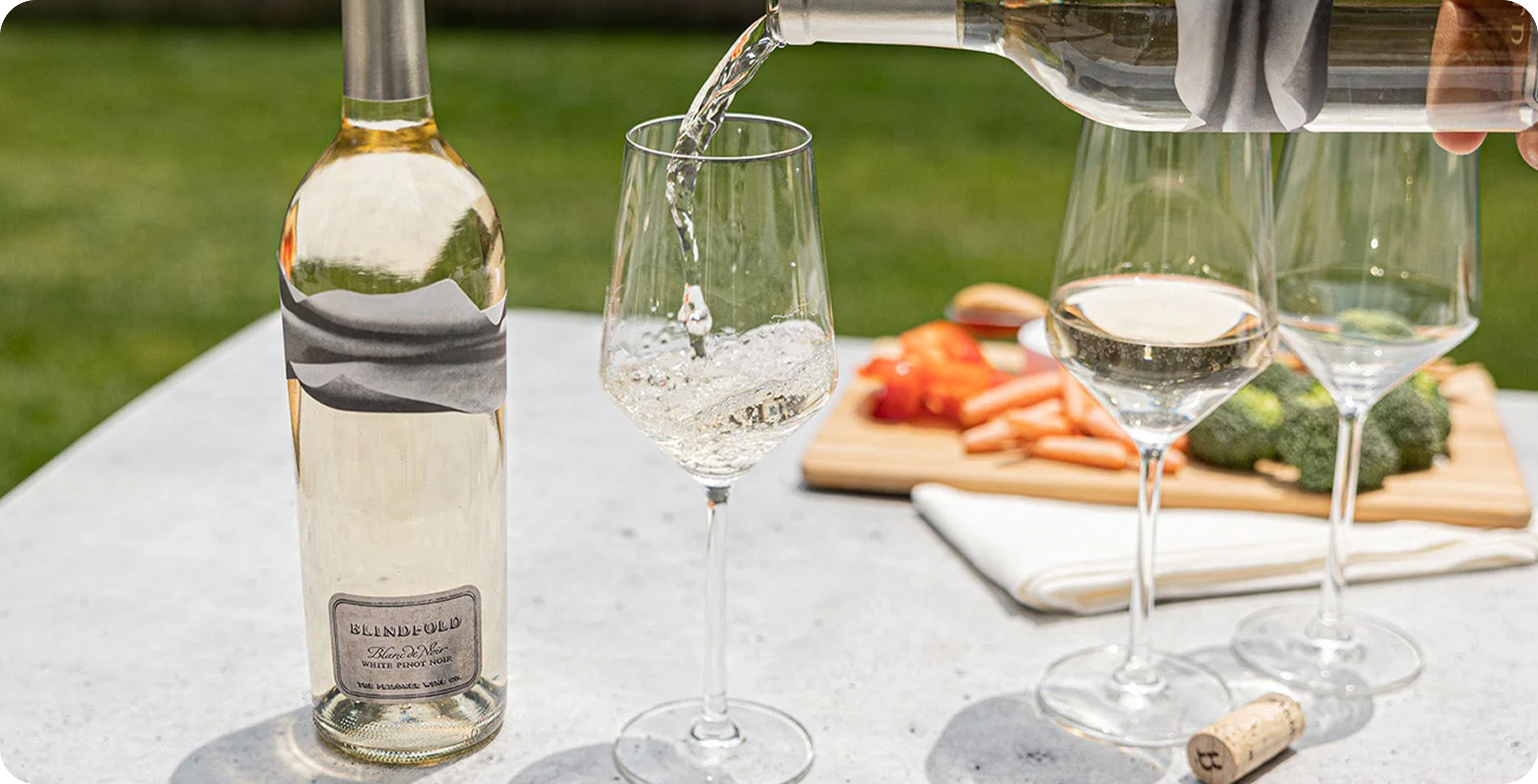 Blindfold being poured in a glass