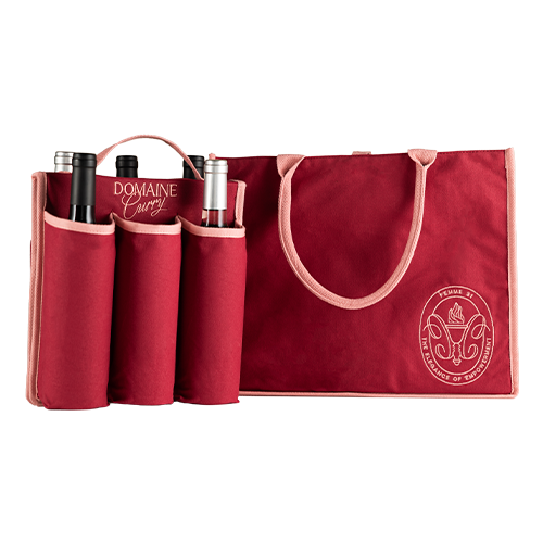 DOMAINE CURRY WINE BOTTLE TOTE