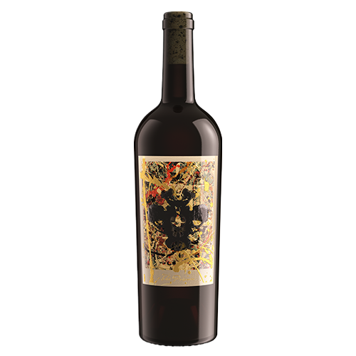 A bottle of 2022 Yountville Zinfandel from the Winemaker Series with a decorative label.