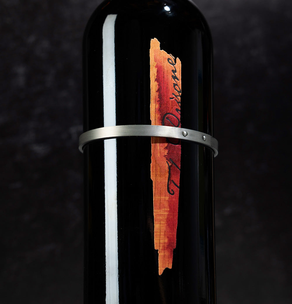 Close up shot of The Prisoner Sliver red blend bottle