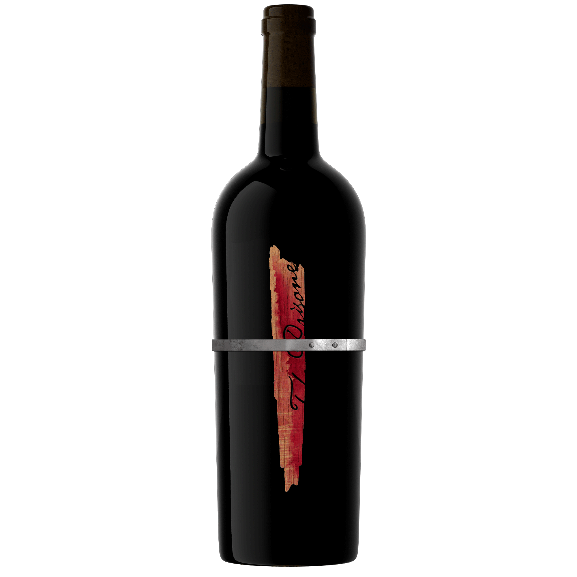 Bottle of The Prisoner Wine Company Sliver Red Wine on a blank background