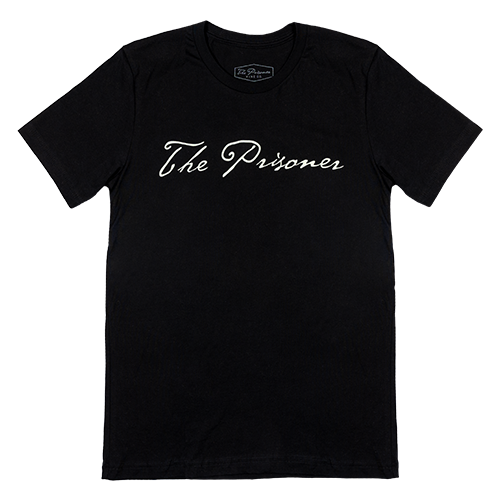 The Prisoner T-Shirt in black with The Prisoner Logo.