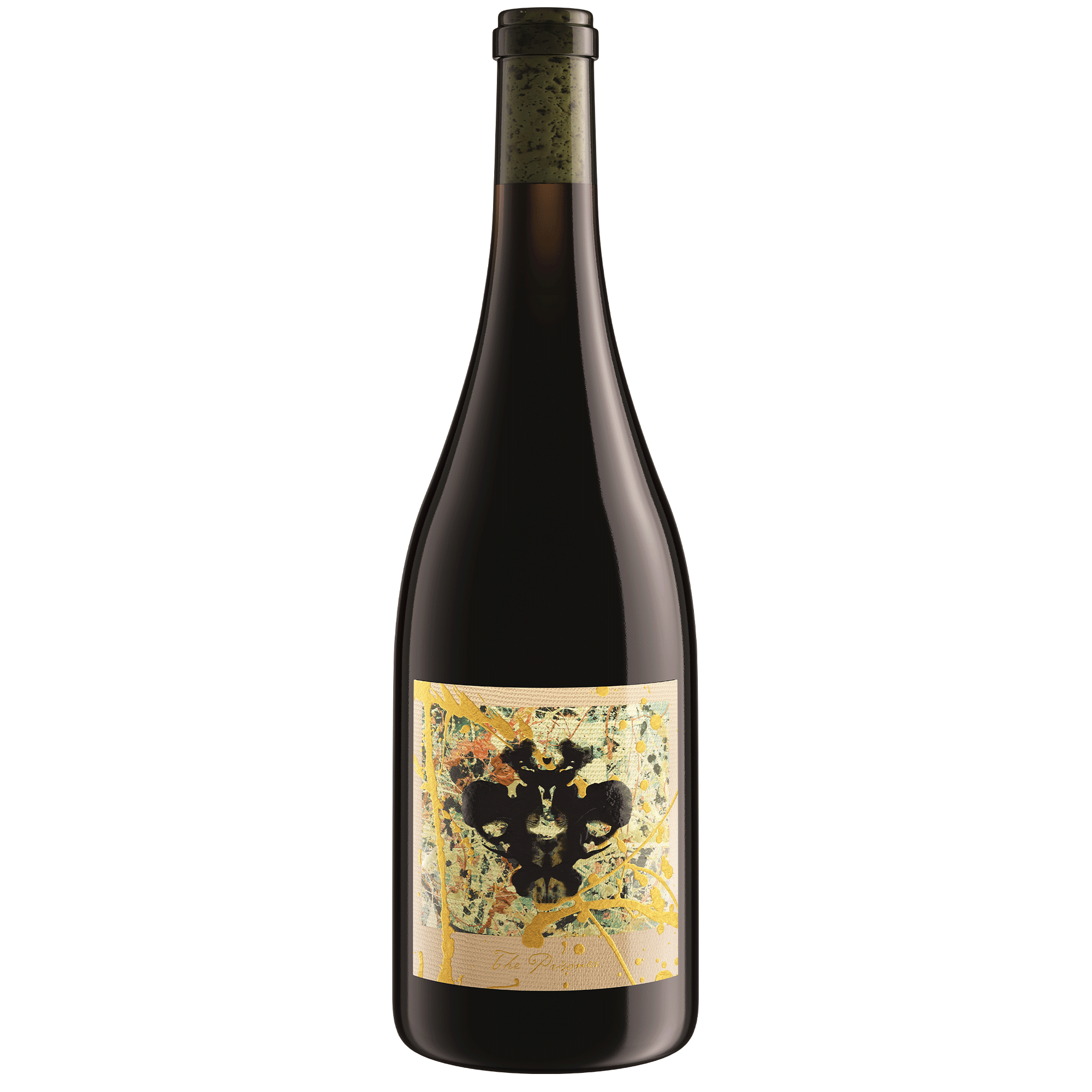 A bottle of The Prisoner Winemaker's Series Grenache on a textured black background