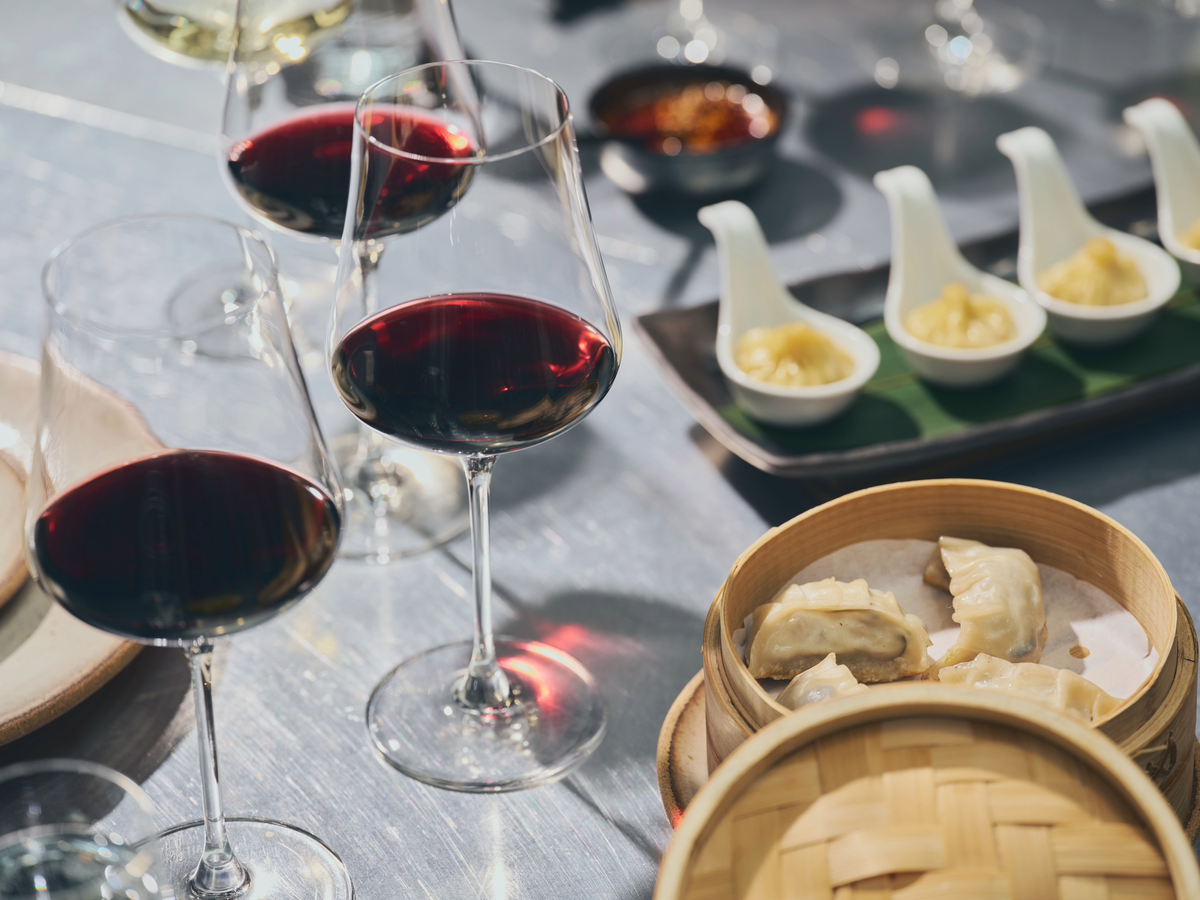 Dim Sum with a few glasses of Red Wine