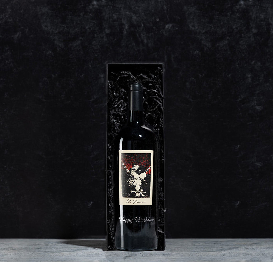 ETCHED HAPPY BIRTHDAY 2023 THE PRISONER RED BLEND 1.5L GIFT SET